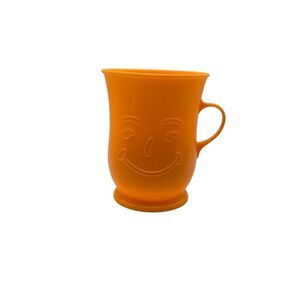 Vintage Kool-Aid Man Orange Plastic Cup Retro Collectible